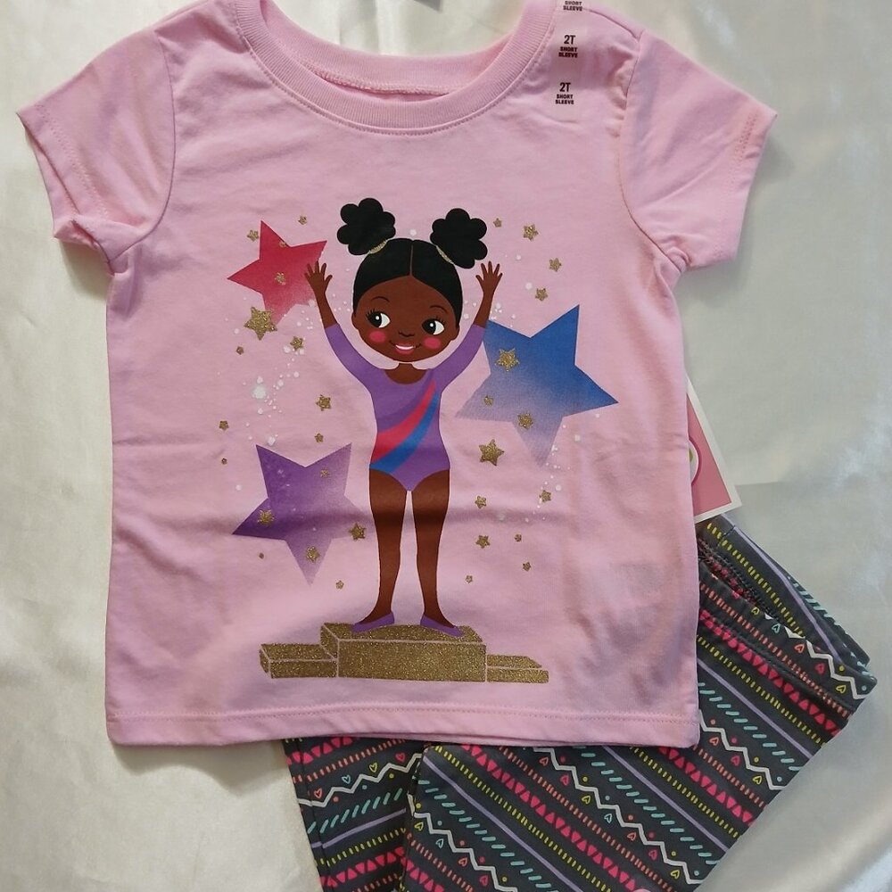 Toddler Girl 2pc. Tee/Leggings Set - 2T